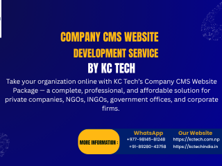 Best Company CMS Website Development Service in Nepal – KC Tech