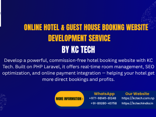 Online Hotel / Guesthouse / Homestay Booking Website Development Service in Nepal