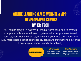 Online Learning Management System (LMS) Website & App Development Service in Nepal