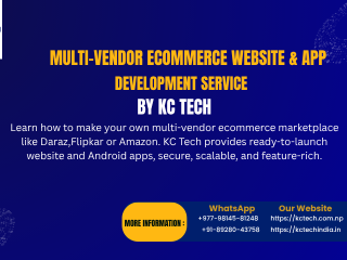 Best Multi-Vendor Ecommerce Website & App Development Service in Nepal | KC Tech – Top Online Marketplace Solution