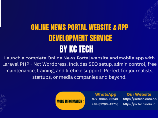 Online News Portal Website & App Development Service In Nepal | Not Wordpress