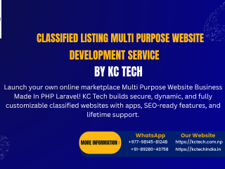 Classified Website Development Service in Nepal | OLX & Hamrobazar Clone by KC Tech