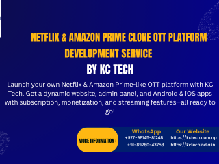 Netflix & Amazon Prime Clone OTT Platform Development Service in Nepal – KC Tech